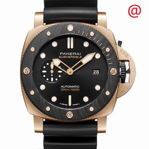 Panerai SUBMERSIBLE PAM01070 Automatic 18kt Rose Gold & Steel Black