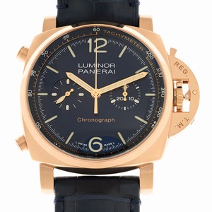 Panerai LUMINOR PAM01111 Manual Wind 18kt Rose Gold Blue 