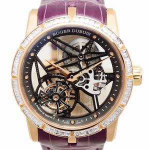Roger Dubuis EXCALIBUR RDDBEX0404 Manual Wind 18kt Rose Gold & Diamonds Transparent Skull