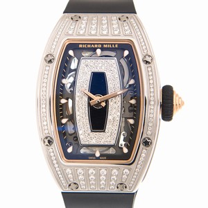 Richard Mille  RM07-01 WG BLACK Automatic 18kt White Gold & Diamond Silver