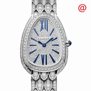 Bulgari SERPENTI SEDUTTORI 103159 Quartz 18kt White Gold & Diamond Silver