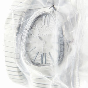 Bulgari SERPENTI TUBOGAS 101816 Quartz Stainless Steel & Diamonds Silvery & White