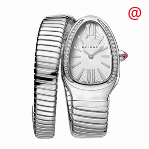 Bulgari SERPENTI TUBOGAS 101827 Quartz Stainless Steel & Diamonds White