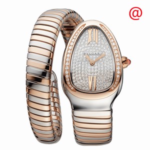Bulgari SERPENTI TUBOGAS 103150 Quartz 18kt Rose Magic & Diamond Silver