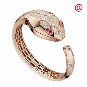 Bulgari SERPENTI SECRET 102754 Quartz 18kt Rose Gold & Diamonds Gold