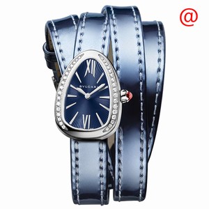 Bulgari SERPENTI 102967 Quartz Stainless Steel & Diamonds Blue 