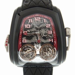 Jacob & Co TWIN TURBO TT100.21.NS.NK.CWA4D Manual Wind Titanium Transparent Skull