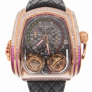 Jacob & Co TWIN TURBO TT800.40.BR.AA.AWA4S  Manual Wind 18kt Rose Gold & Diamonds Black