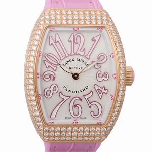 Franck Muller VANGUARD V 32 QZ D (5N.RS) Quartz 18kt Rose Gold & Diamonds White