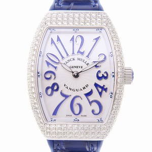 Franck Muller VANGUARD V 32 QZ D (AC.BU) Quartz Stainless Steel & Diamonds White