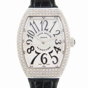 Franck Muller VANGUARD V 32 QZ D (AC.NR) Quartz Stainless Steel & Diamonds White