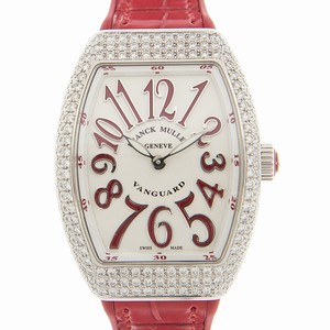 Franck Muller VANGUARD V 32 QZ D (AC.RG) Quartz Stainless Steel & Diamonds White