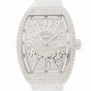 Franck Muller VANGUARD V 32 QZ D CD (AC.BC) Quartz Stainless Steel & Diamonds White