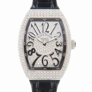 Franck Muller VANGUARD V 32 QZ D CD (AC.NR) Quartz Stainless Steel & Diamonds Silver