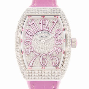 Franck Muller VANGUARD V 32 QZ D CD (AC.RS) Quartz Stainless Steel & Diamonds Silver