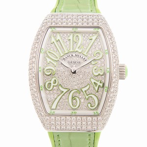 Franck Muller VANGUARD V 32 QZ D CD (AC.VE) Quartz Stainless Steel & Diamonds Silver