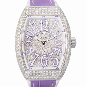 Franck Muller VANGUARD V 32 QZ D CD (AC.VL) Quartz Stainless Steel & Diamonds Silver