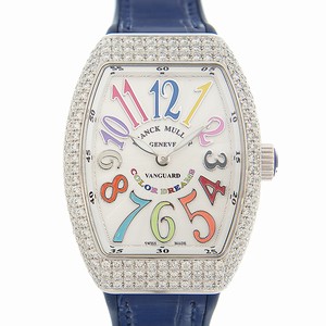 Franck Muller VANGUARD V 32 QZ D COL DRM (AC.BU) Quartz Stainless Steel & Diamonds White