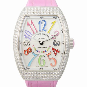 Franck Muller VANGUARD V 32 QZ D COL DRM (AC.RS) Quartz Stainless Steel & Diamonds Silver