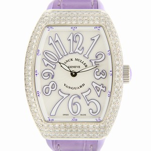 Franck Muller VANGUARD V 35 QZ D (AC.VL) Quartz Stainless Steel & Diamonds White