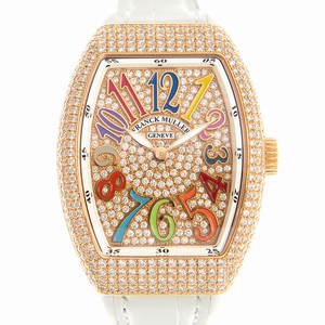 Franck Muller VANGUARD V 35 QZ D CD COL DRM (5N.BC) Quartz 18kt Rose Gold & Diamonds Gold