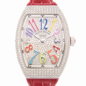 Franck Muller VANGUARD V 35 SC AT FO D CD COL DRM (AC.RG) Automatic 18kt White Gold & Diamond Silver