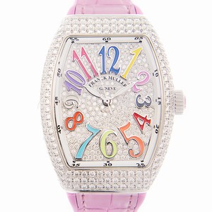 Franck Muller VANGUARD V35 SC AT FO D CD COL DRM (AC.RS) Automatic Stainless Steel & Diamonds Silver