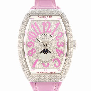 Franck Muller VANGUARD V 35 SC AT FO L D CD (AC.RS) Automatic Stainless Steel & Diamonds Silver