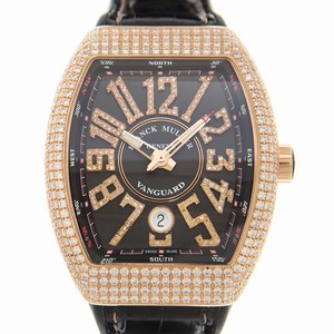 Franck Muller VANGUARD V 41 SC DT D NBR CD (5N.NR) Automatic 18kt Rose Gold & Diamonds Black