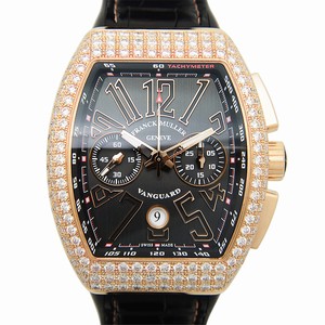 Franck Muller VANGUARD V 45 CC DT D (5N) Automatic 18kt Rose Gold & Diamonds Black