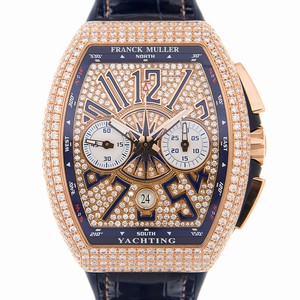 Franck Muller VANGUARD V 45 CC DT D CD YACHTING (5N.BL) Automatic 18kt Rose Gold & Diamonds Gold
