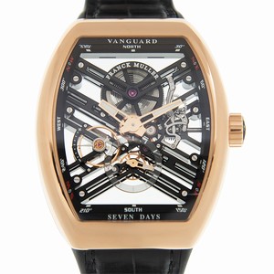 Franck Muller VANGUARD V 45 S6 SQT MVT (5N.NR) Automatic 18kt Rose Gold & Diamonds Black