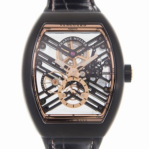 Franck Muller VANGUARD V 45 S6 SQT TT NR (5N.BR) Manual Wind 18kt Rose Gold & Steel Black