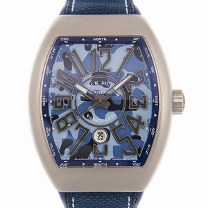 Franck Muller VANGUARD V 45 SC DT CAMOU (TT.MC.BL) Automatic Stainless Steel Blue 