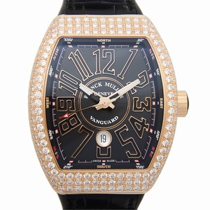 Franck Muller VANGUARD V 45 SC DT D (5N) Automatic 18kt Rose Gold & Diamonds Black