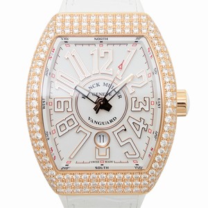 Franck Muller VANGUARD V 45 SC DT D (5N BC) Automatic 18kt Rose Gold & Diamonds White