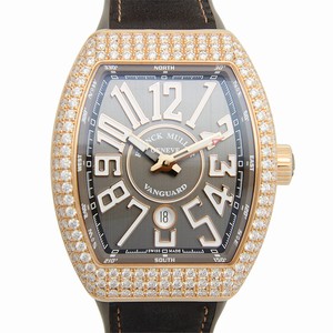 Franck Muller VANGUARD V 45 SC DT D (5NTT) Automatic 18kt Rose Gold & Diamonds Gray