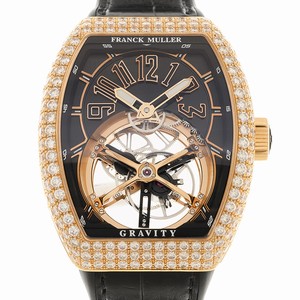 Franck Muller GRAVITY V 45 T GRAVITY CS D (5N.NR) Manual Wind 18kt Rose Gold & Diamonds Transparent