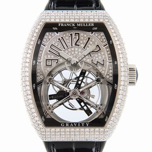 Franck Muller VANGUARD V 45 T GRAVITY CS D CD (OG.NR) Manual Wind 18kt White Gold & Diamond Silver