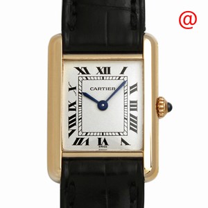 Cartier SANTOS W1512756 Quartz 18kt Yellow Gold White