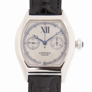 Cartier TORTUE W1525851 Manual Wind 18kt White Gold Silver