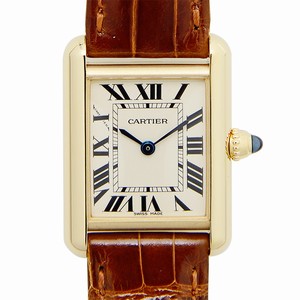 Cartier TANK W1529856 Quartz 18kt Yellow Gold Silver