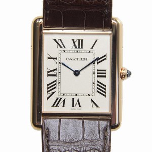 Cartier TANK W1560017 Automatic 18kt Rose Gold Silvery & White