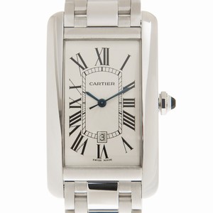Cartier TANK W26055L1 Automatic 18kt White Gold White