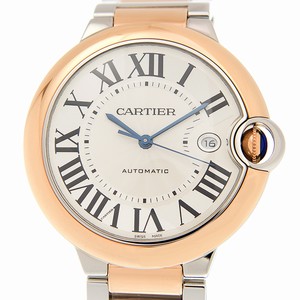 Cartier BALLON BLEU W2BB0004 Automatic 18kt Rose Gold & Steel White