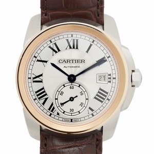 Cartier CALIBRE DE CARTIER W2CA0002 Automatic 18kt Rose Gold & Steel Silver