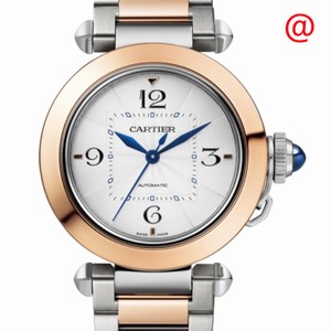 Cartier PASHA DE CARTIER W2PA0008 Automatic 18kt Rose Gold & Steel Silver