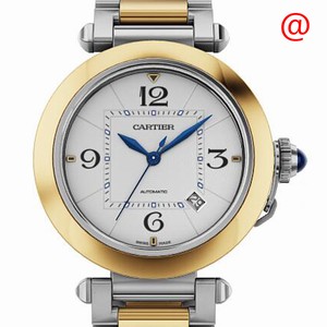 Cartier PASHA DE CARTIER W2PA0009 Automatic 18kt Gold & Steel Silver