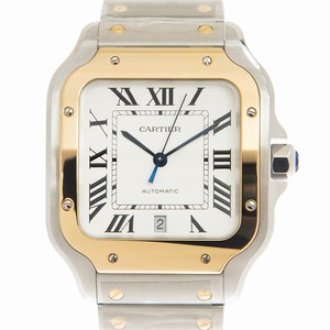Cartier SANTOS W2SA0009 Automatic 18kt Gold & Steel Silver