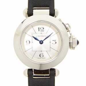 Cartier PASHA DE CARTIER W3140025 Quartz Stainless Steel Silvery & White